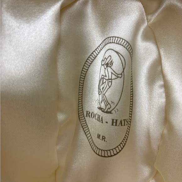 Rocha cowboy hat Lona Fina 71/2 NEW IVORY COLOR - Picture 6 of 10